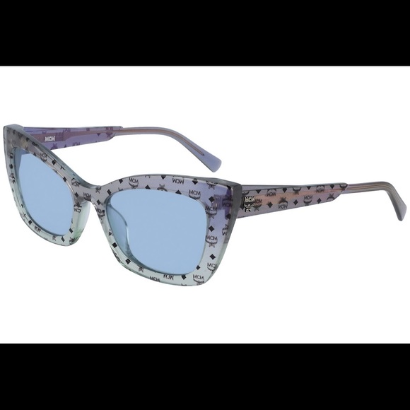 MCM MCM682S 417 Women Sunglasses BLUE/AQUA IRIDESCENT
